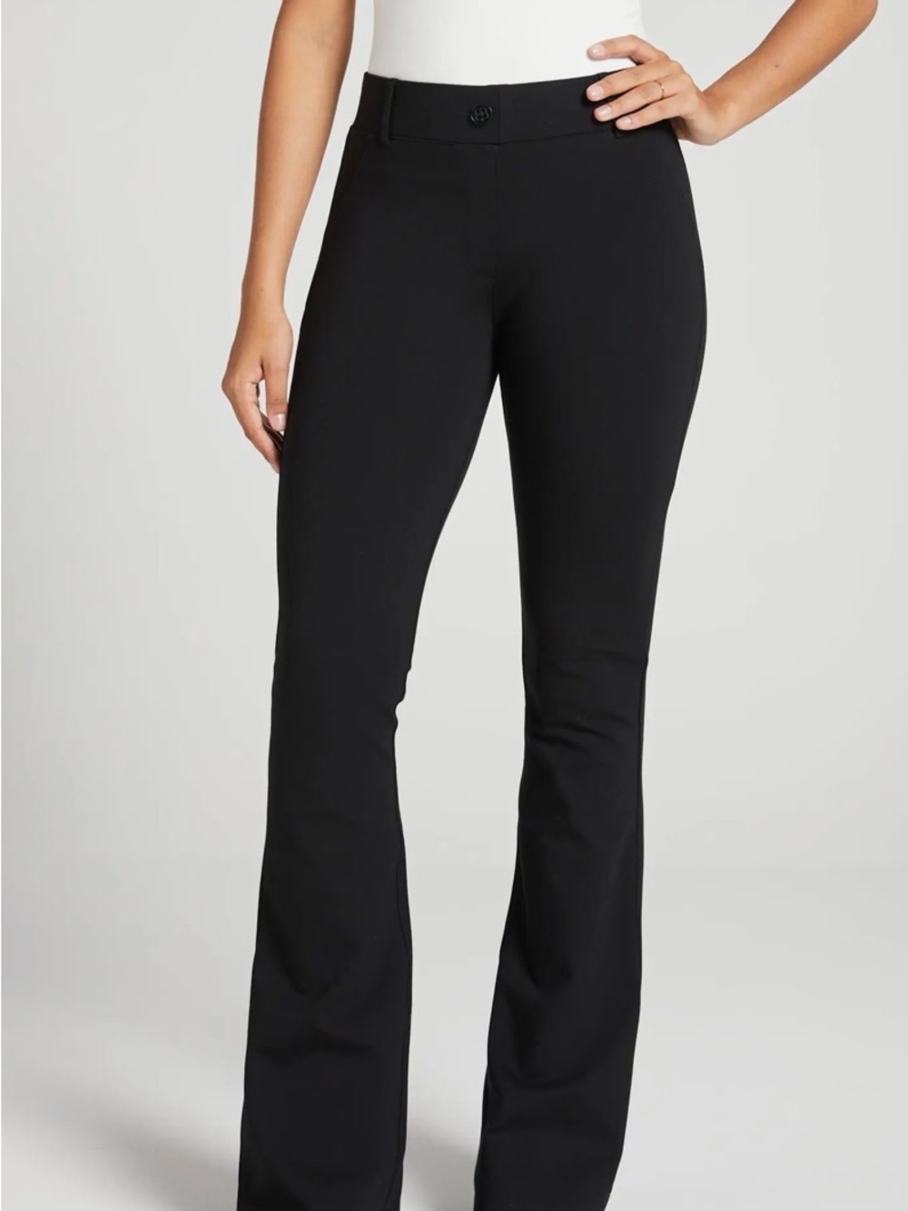 Betabrand Black Dress Pant Yoga Pant -  Bootcut